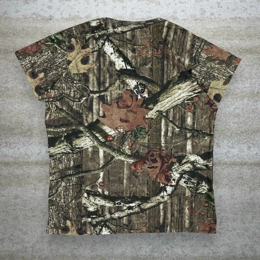 Vintage Y2K Mossy Oak Shirt Womens XL Hunting Camo Short Sleeve Woodland NWT - Picture 2 of 5